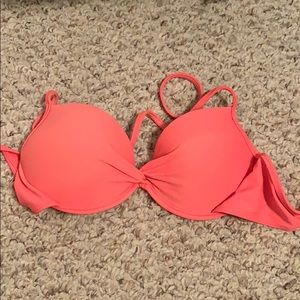 Coral push up bikini top